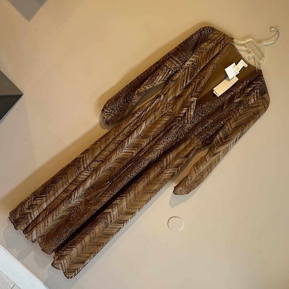 Elegant Brown Long Sleeve Dress